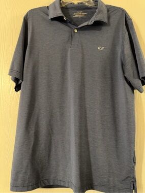 Like new Vineyard Vines Navy Microstripe Polo size Large $98 retail